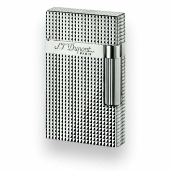 S.T. Dupont 016184 Diamond Head Ligne 2 With Silver Finish Çakmak 1